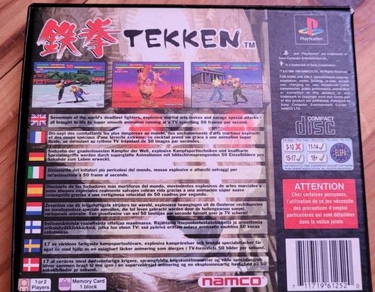 Tekken ps1 version cartonné sans notice