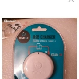 Chargeur USB WATT&CO neuf 5 euros